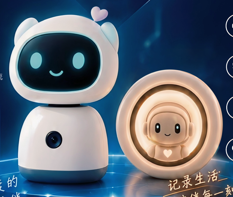小愈 AI 桌面机器人与智能可穿戴吊坠